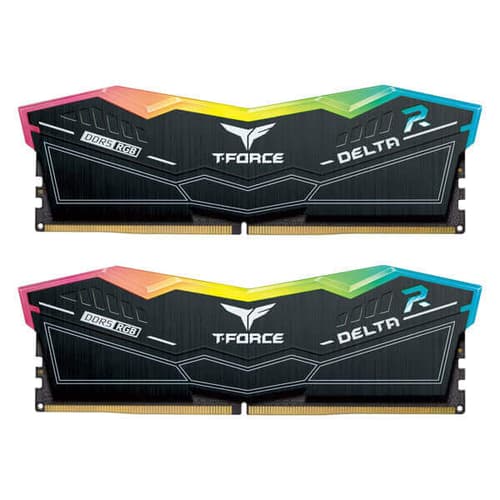 TEAMGROUP T-FORCE Delta RGB CL36 DDR5 64GB (32GBx2) 5600MHz Desktop RAM (Black) - | Buy Online at Shwetha Computers