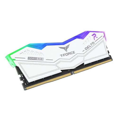 TEAMGROUP T-FORCE Delta RGB CL40 DDR5 32GB 5200MHz Desktop RAM (White) - | Buy Online at Shwetha Computers