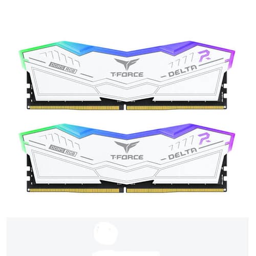 TEAMGROUP T-FORCE Delta RGB CL32 DDR5 32GB (16GBx2) 5600MHz Desktop RAM (White) - | Buy Online at Shwetha Computers