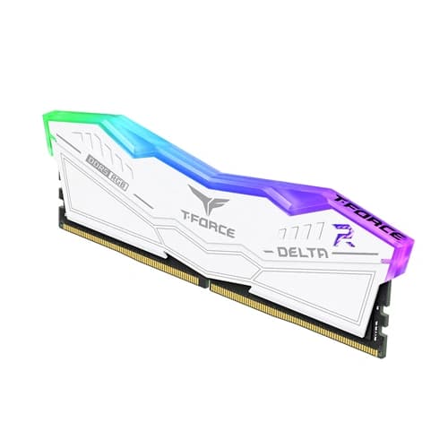TEAMGROUP T-FORCE Delta RGB CL38 DDR5 32GB 6000MHz Desktop RAM (White) - | Buy Online at Shwetha Computers