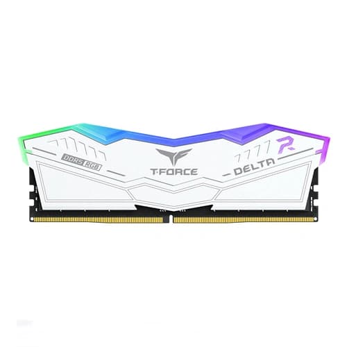 TEAMGROUP T-FORCE Delta RGB CL38 DDR5 32GB 6000MHz Desktop RAM (White) - | Buy Online at Shwetha Computers
