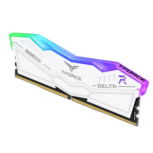 TEAMGROUP T-Force Delta RGB DDR5 32GB (16GBx2) 6400MHz Desktop RAM (White)