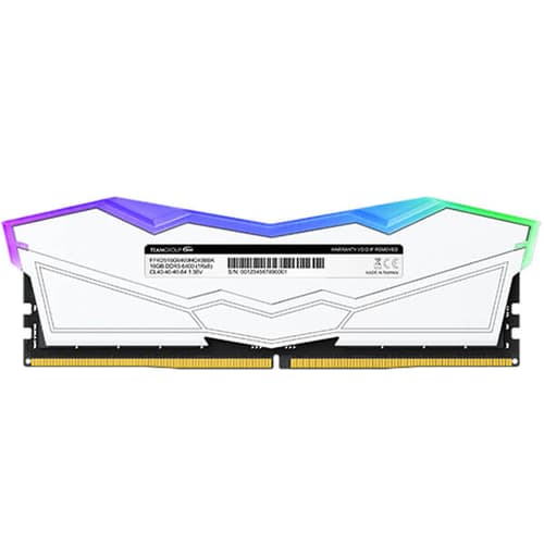 TEAMGROUP T-Force Delta RGB DDR5 32GB (16GBx2) 6400MHz Desktop RAM (White)