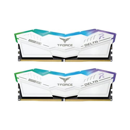 TEAMGROUP T-FORCE Delta RGB CL34 DDR5 32GB (16GBx2) 7200MHz Desktop RAM (White) - | Buy Online at Shwetha Computers