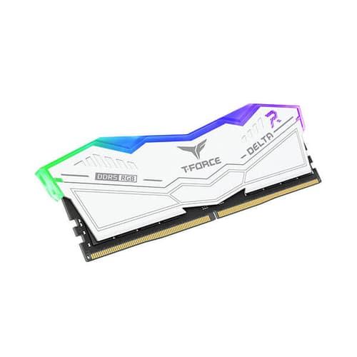TEAMGROUP T-FORCE Delta RGB CL36 DDR5 64GB (32GBx2) 5600MHz Desktop RAM (White) - | Buy Online at Shwetha Computers