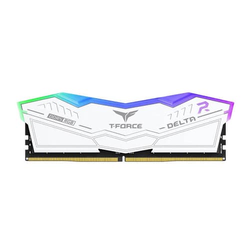 TEAMGROUP T-Force Delta RGB DDR5 64GB (32GBx2) 6000MHz Desktop RAM (White)