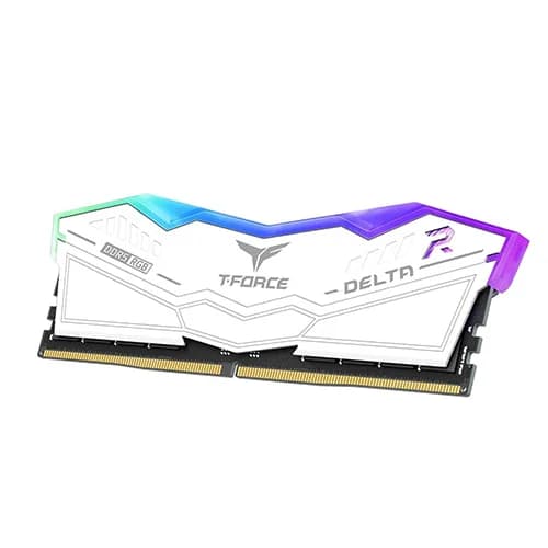 TEAMGROUP T-FORCE Delta RGB CL40 DDR5 64GB (32GBx2) 6400MHz Desktop RAM (White) - | Buy Online at Shwetha Computers