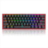 Redragon FIZZ PRO K616 - 60% Wired+2.4Ghz+BT Mechanical Keyboard Black (Red Switch)