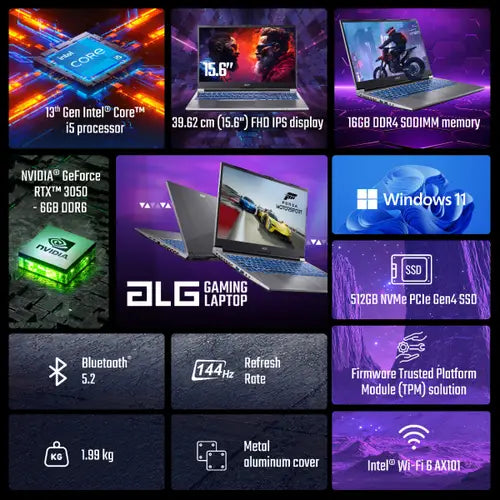 Acer ALG (AL15G-53) Gaming Laptop Intel Core i5-13420H processor, RTX 3050, 16 GB, 512GB SSD, 15.6" FHD, UN.34LSI.00A