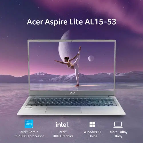 Acer Aspire Lite (AL15-53) Gaming Laptop Intel Core i3-1305U, Intel UHD Graphics, 8 GB, 512GB SSD, 15.6" FHD, UN.34ESI.004
