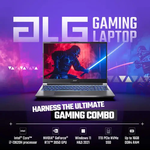 Acer ALG Gaming (AL15G-53) Gaming Laptop Intel Core i7-13620H processor, RTX 3050, 16 GB, 1024GB SSD, 15.6" FHD, UN.34LSI.007