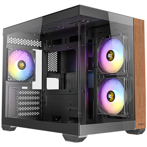 ANTEC CX600M Wood ARGB_B Mini-Tower Gaming Cabinet (Black)