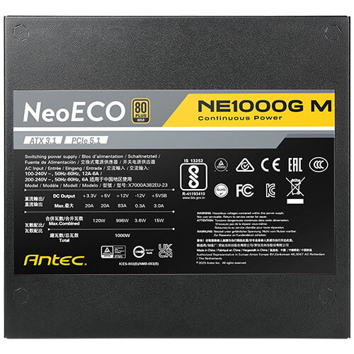 ANTEC NE1000G M ATX3.0 Power Supply