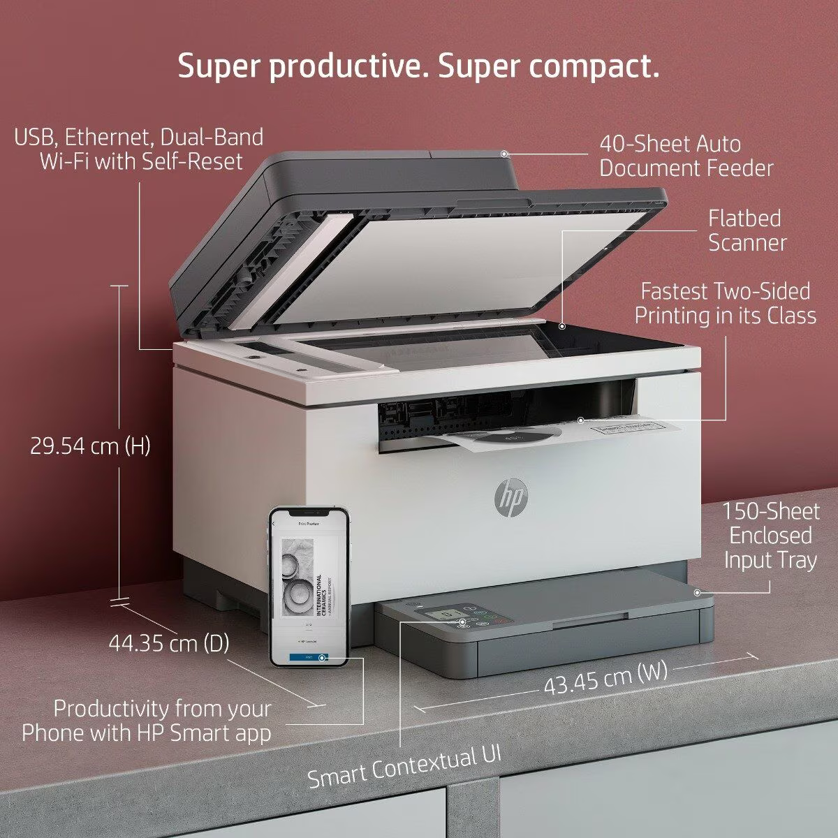 HP LaserJet M233SDW MFP Printer | Print, Copy, Scan, ADF and Duplex for Home and Office - | Buy Online at Shwetha Computers