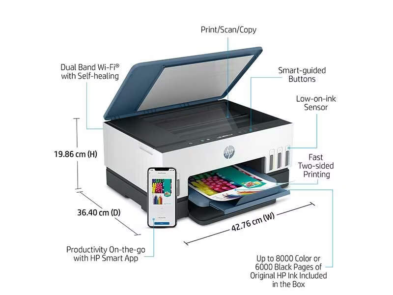 HP 675 Ink Tank PSCWL Duplex MFP | Print, Copy, Scan USB and WiFi for Home and Office - | Buy Online at Shwetha Computers