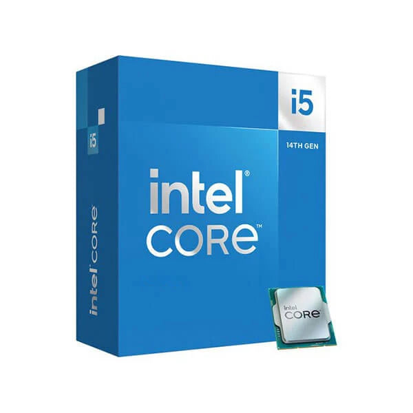 Intel Core i5-14500 Processor: 14 Cores, 20 Threads, 5GHz Max Turbo Frequency, 24 MB Intel Smart Cache, Intel UHD Graphics 770, DDR5 4800 MT/s, Supports Memory Size 192 GB, LGA1700 Socket, 65W TDP, PCI Express 5.0, 100°C JUNCTION.