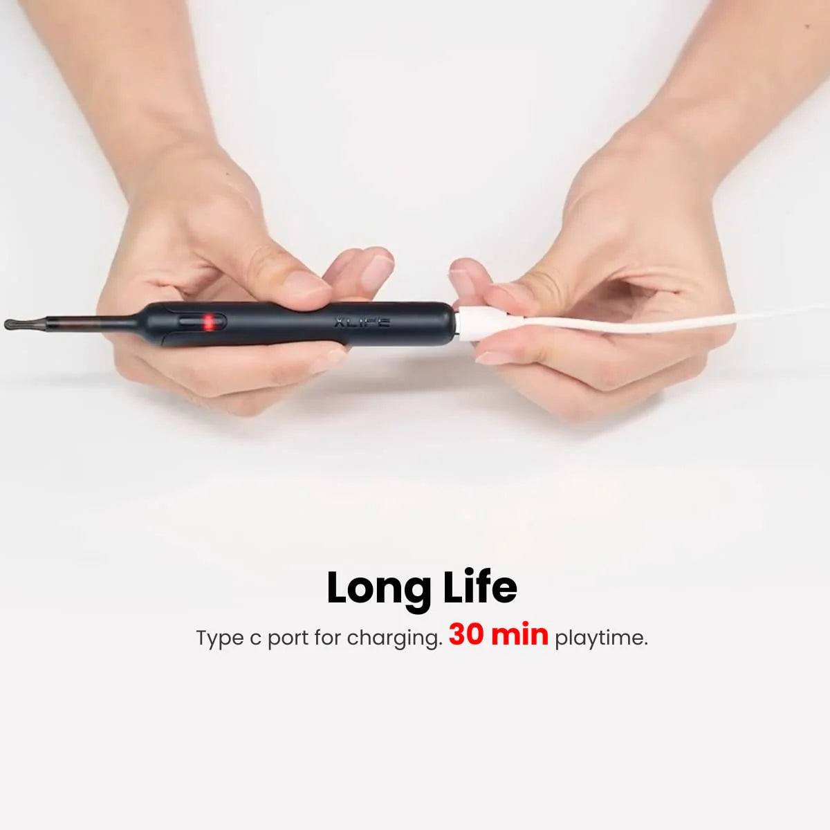 PORTRONICS Xlife Smart Wireless Ear Cleaning | Ultralight&Fine | 1080p Camera | 3.5mm Lens | 30 Min. Playtime