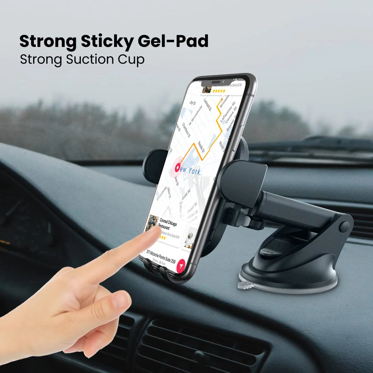 PORTRONICS Clamp M2 Mobile Phone Holder | Adjustable Height | 360° Rotation | Suction Cup Mount | 180° Pivot - | Buy Online at Shwetha Computers