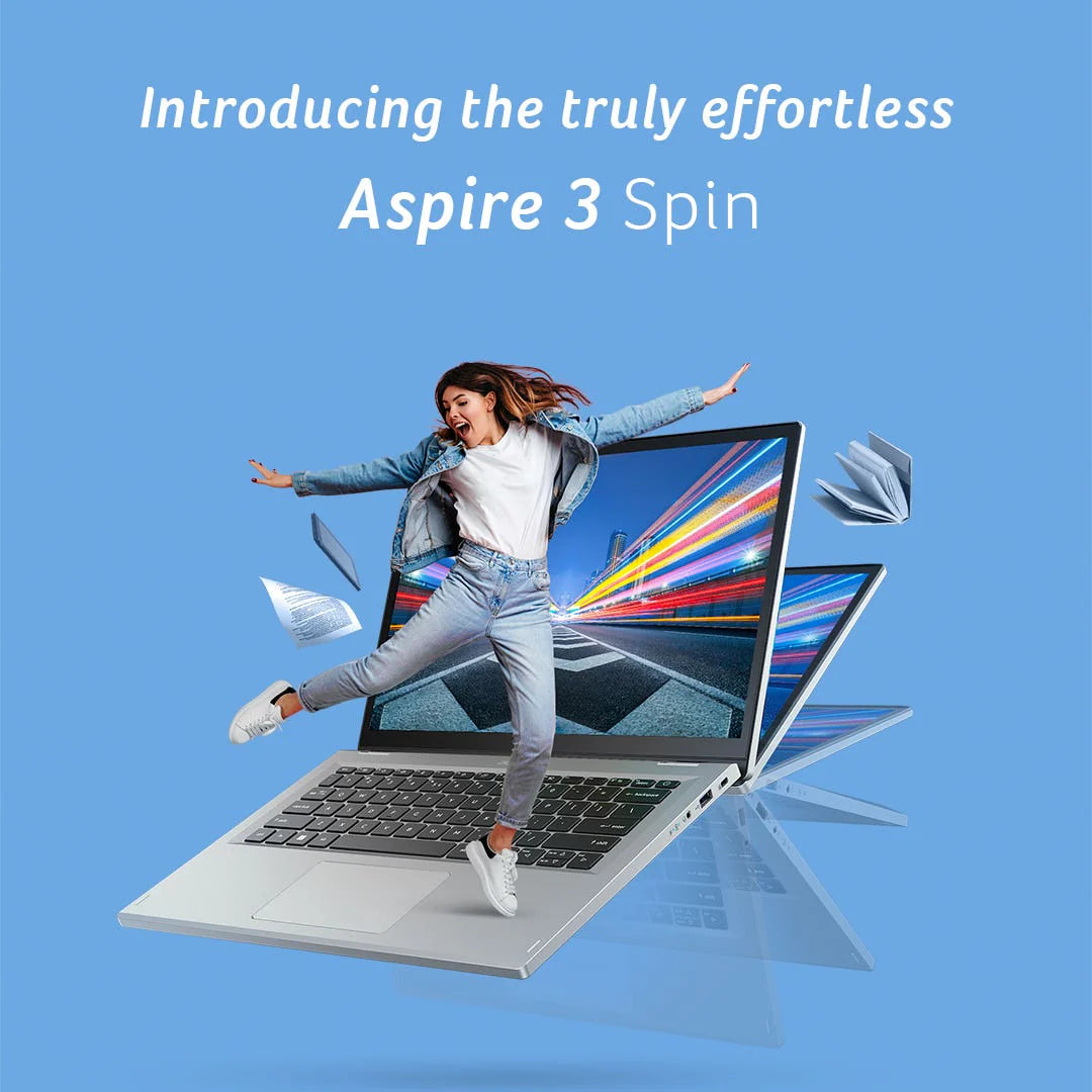 Acer Aspire 3 Spin 14 (A3SP14-31PT) Gaming Laptop Intel Core i3-N305, Intel UHD Graphics, 8 GB, 512GB SSD, 14" WUXGA, UN.KENSI.003