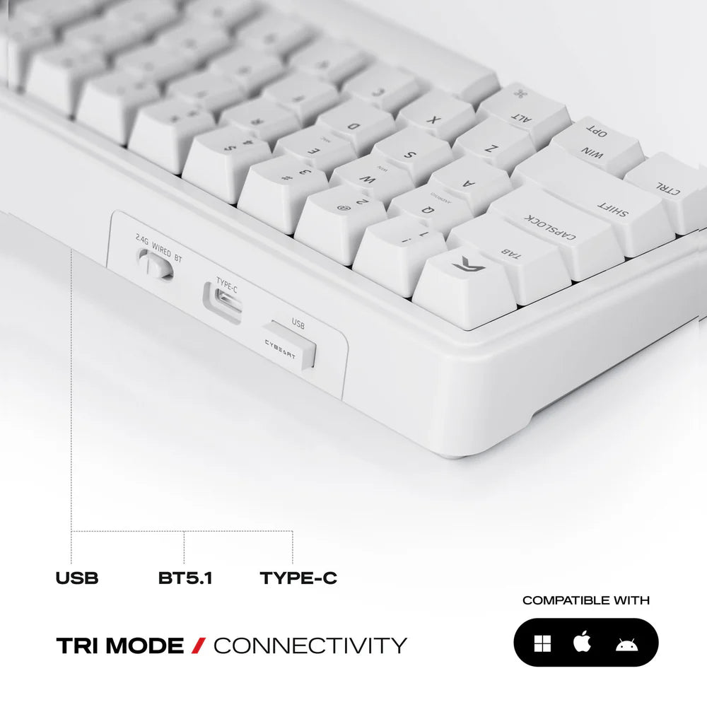 Cybeart Akula 65 | Compact 65% Tri-Mode Gaming Keyboard - | Buy Online at Shwetha Computers