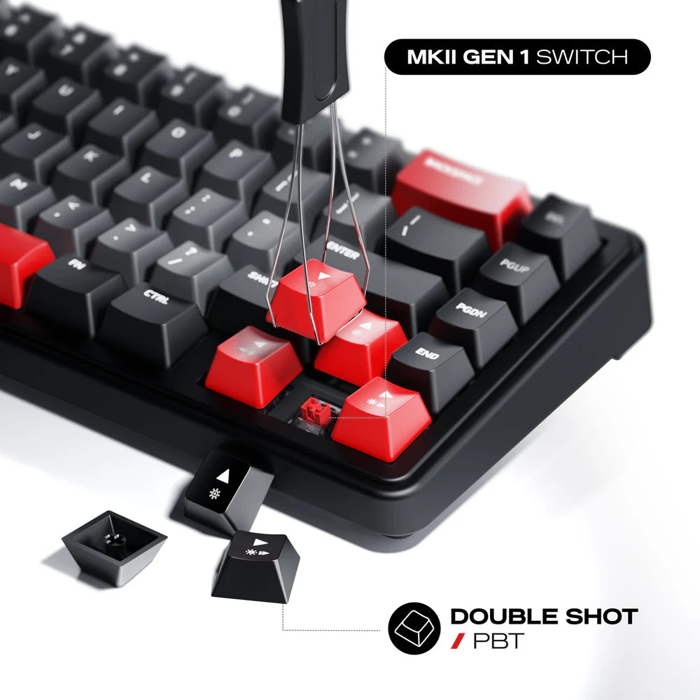 Cybeart Akula 65 | Compact 65% Tri-Mode Gaming Keyboard - | Buy Online at Shwetha Computers