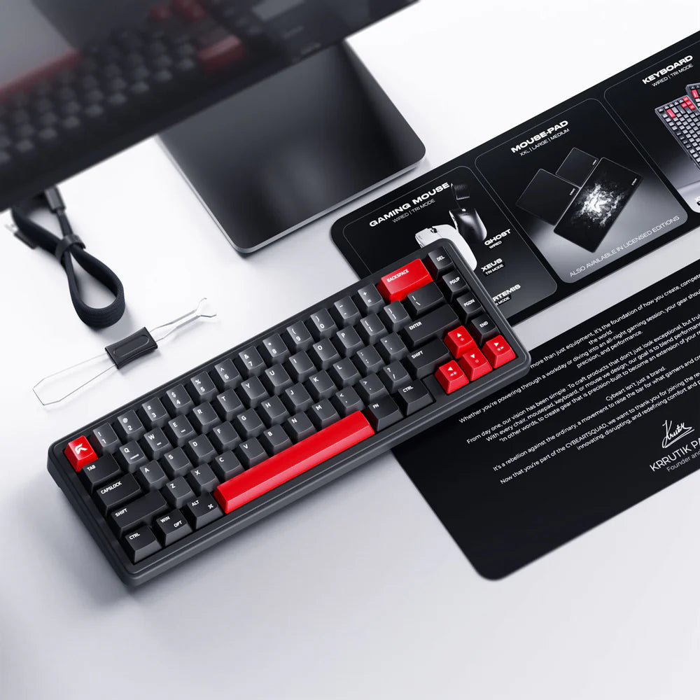 Cybeart Akula 65 | Compact 65% Tri-Mode Gaming Keyboard - | Buy Online at Shwetha Computers