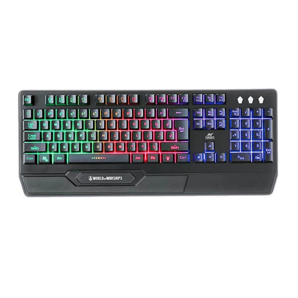 Ant Esports KM500W Gaming Keyboard and Mouse Combo - 104 Keys, 800/1600/2400/3200 DPI, USB Interface, Plug & Play, 5V DC, 1 Year Warranty