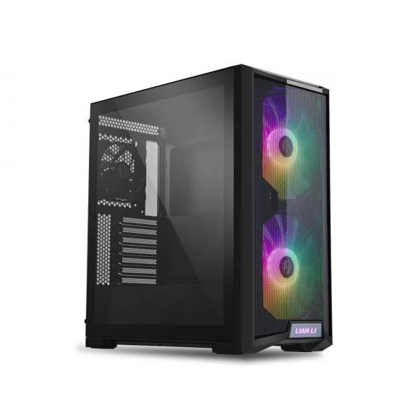 Lian Li Lancool 215 Black Steel Cabinet, E-ATX/ATX/M-ATX/ITX, 2x 200MM ARGB Fans, 1x 120MM Rear Fan, 370mm VGA Length, 166mm CPU Clearance