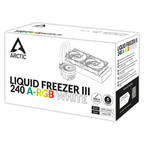 Arctic Liquid Freezer III-240 ARGB CPU Liquid Cooler (White)