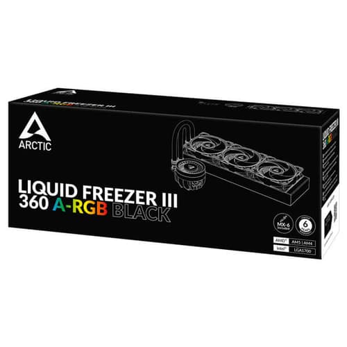 Arctic Liquid Freezer III-360 ARGB CPU Liquid Cooler (Black)