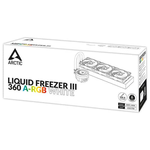 Arctic Liquid Freezer III-360 ARGB CPU Cooler (White)