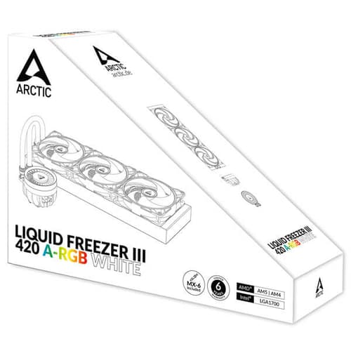 Arctic Liquid Freezer III-420 ARGB CPU Liquid Cooler (White)