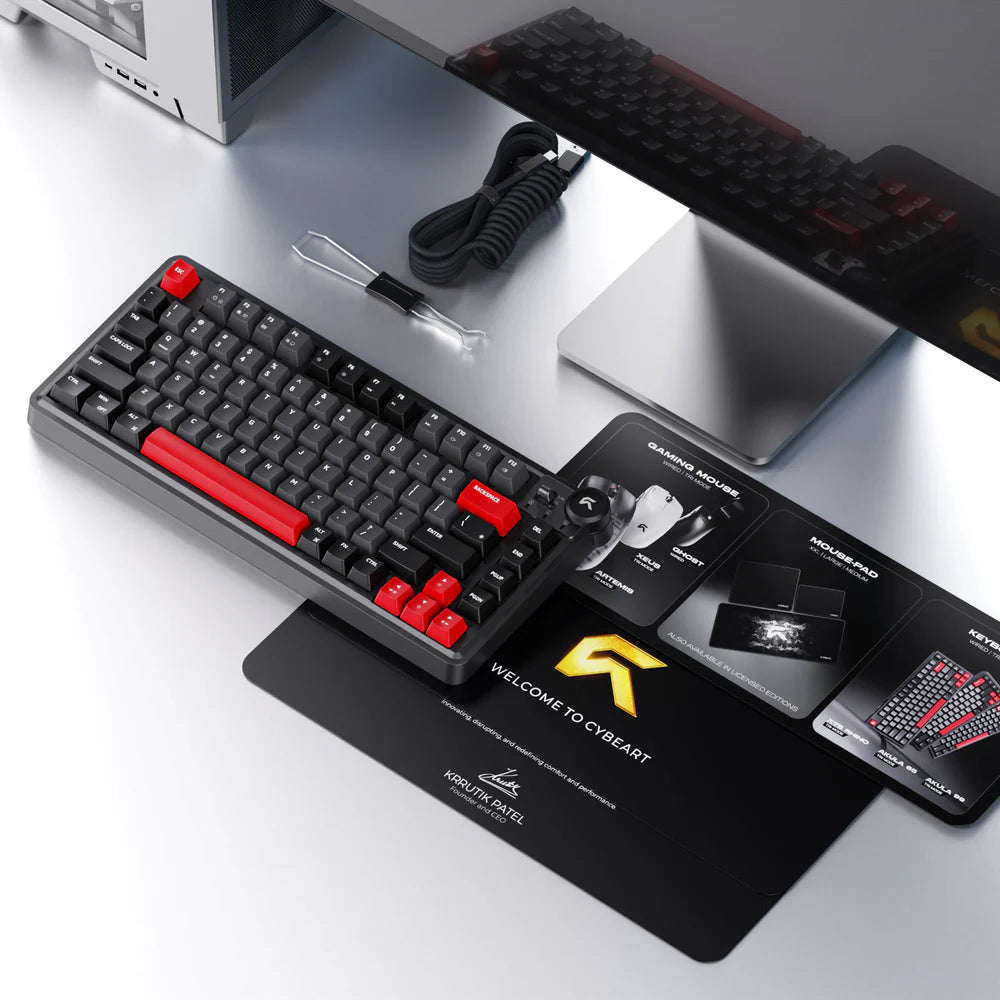 Cybeart Nighthawk 75 | TKL Tri-Mode Gaming Keyboard - | Buy Online at Shwetha Computers