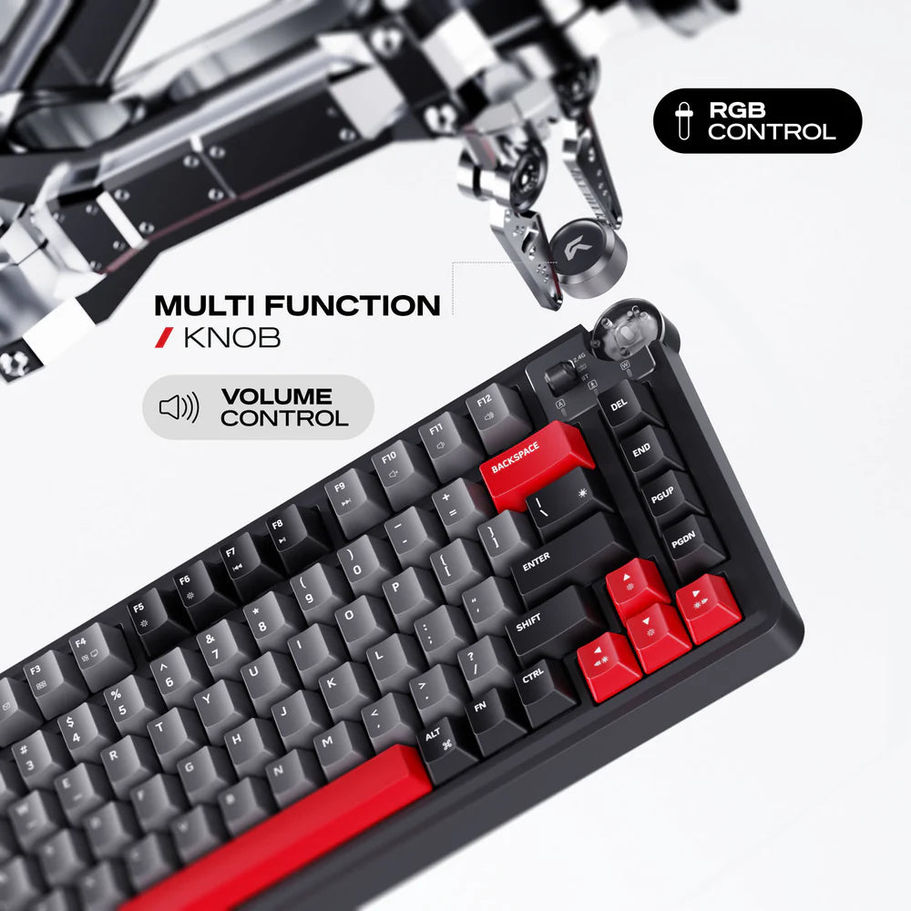 Cybeart Nighthawk 75 | TKL Tri-Mode Gaming Keyboard - | Buy Online at Shwetha Computers