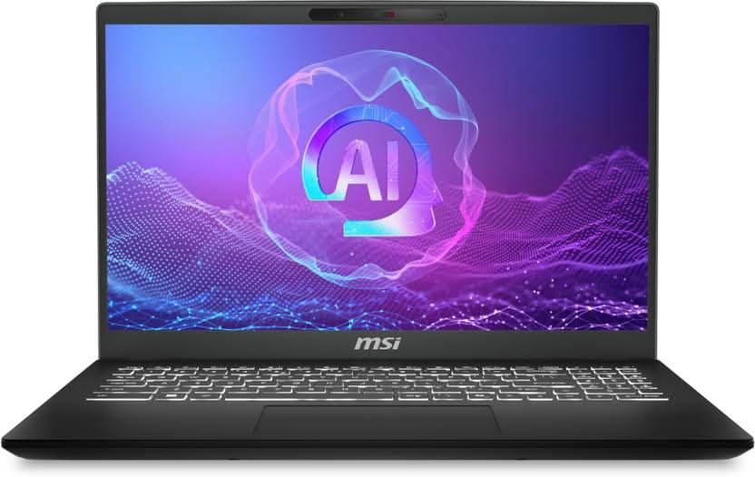 MSI Modern 15 H AI Gaming Laptop Intel Core Ultra 7 255H processor, Intel Arc Graphics, 8x2GB, 1TB SSD, 15.6