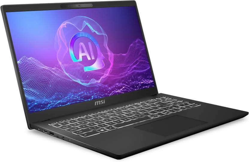 MSI Modern 15 H AI Gaming Laptop Intel Core Ultra 7 255H processor, Intel Arc Graphics, 8x2GB, 1TB SSD, 15.6