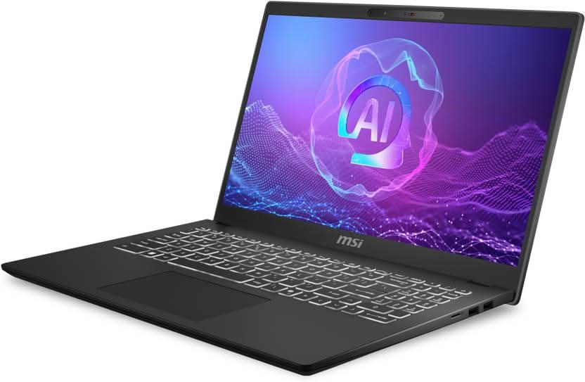 MSI Modern 15 H AI Gaming Laptop Intel Core Ultra 7 255H processor, Intel Arc Graphics, 8x2GB, 1TB SSD, 15.6