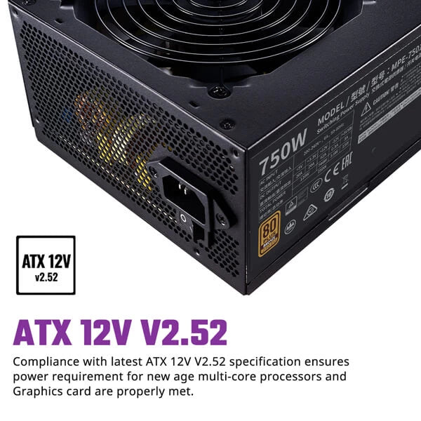 Cooler Master MWE 750 Bronze Power Supply Unit - 80 PLUS Bronze Certified