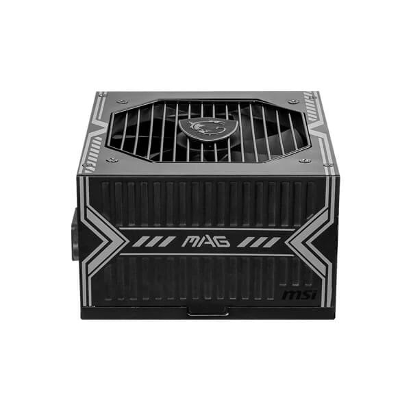 MSI MAG A550BN 550W Power SupplyEFFICIENCY RATING: 80 Plus Bronze; FAN SIZE: 120mm; DIMENSIONS: 140x150x86mm; INPUT VOLTAGE: 100-240V; POWER WATT: 550W; PROTECTION: OCP/OVP/OPP/OTP/SCP; CONNECTORS: 1xATX, 1xEPS, 2xPCI-E, 5xSATA, 2xMOLEX, 1xFDD