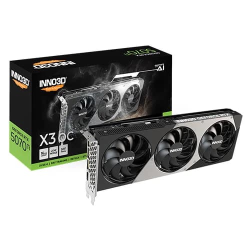 INNO3D GeForce RTX 5070 Ti X3 OC 16GB DDR7 Graphics Card - | Buy Online at Shwetha Computers