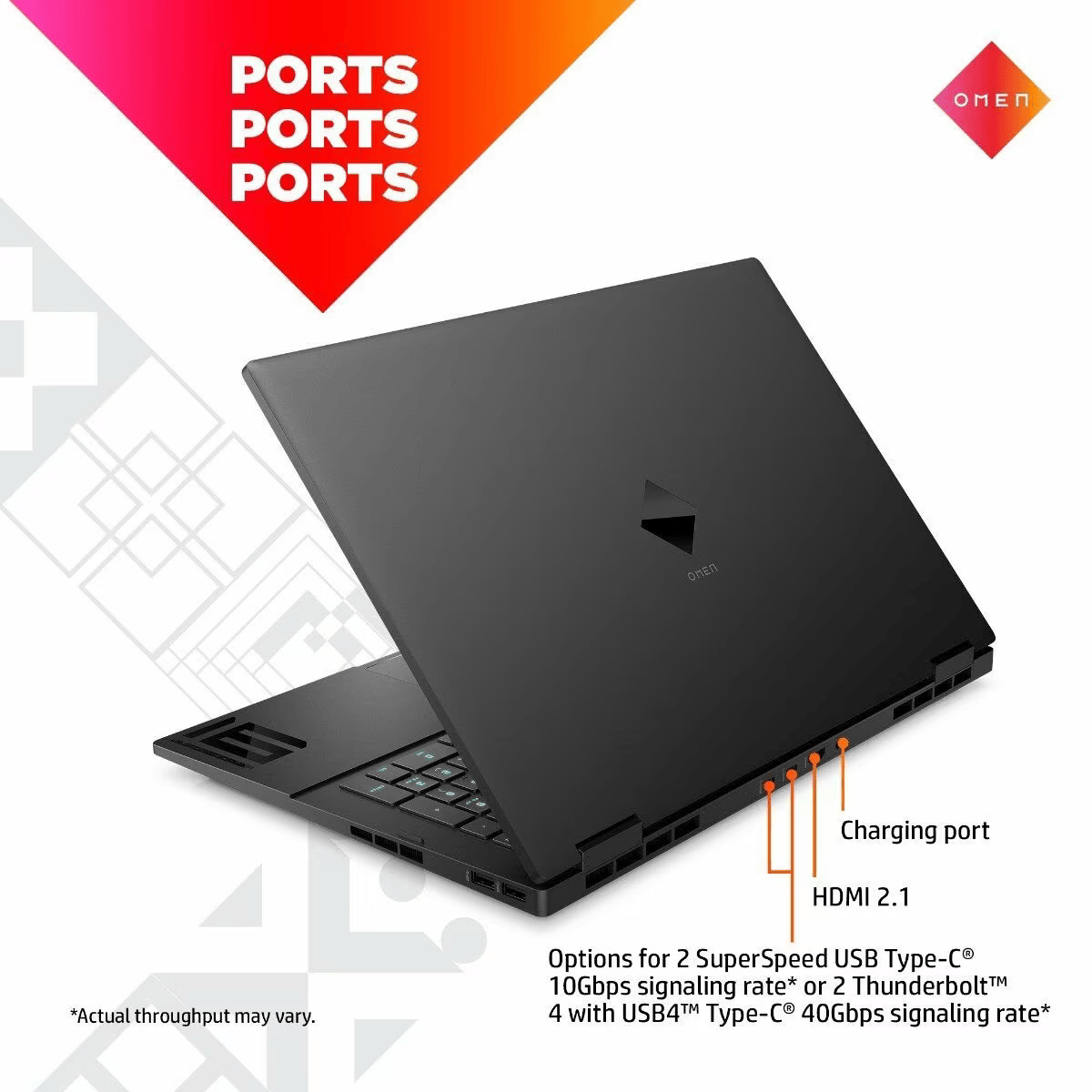 HP OMEN Gaming Laptop, 12th Generation Intel® Core™ i7 processor, 16 GB RAM, 1 TB SSD, GeForce RTX™ 3070 Ti, 16.1