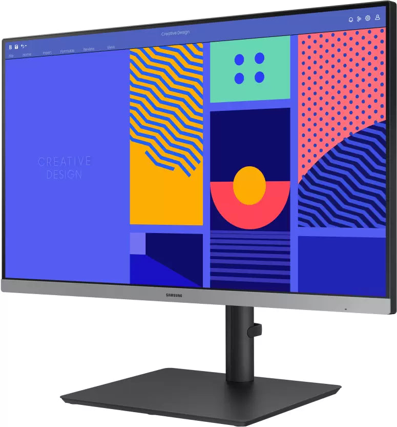 SAMSUNG S4 60.96 cm (24 inch) Full HD IPS Panel with Eye Saver Mode, Flicker Free, Height Adjustable Stand, Borderless Display Monitor (LS24C430GAWXXL)  (AMD Free Sync, Response Time: 4 ms, 100 Hz Refresh Rate)