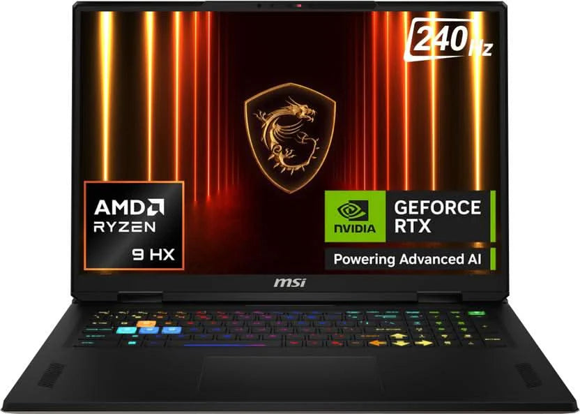 MSI Vector A18 HX Gaming Laptop AMD Ryzen 9 16 Core 9955HX Processor, NVIDIA GeForce RTX 5080, 16x2GB, 2TB SSD, 18