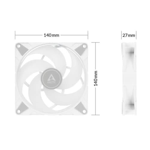 Arctic P14 PWM PST ARGB White Cabinet Cooling Fan (Single Pack)