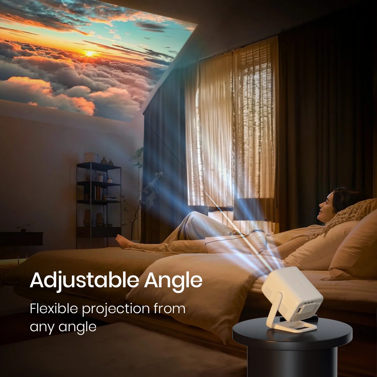 PORTRONICS Beem 480 5100 Lumens Smart LED Projector | Streaming Apps | Angle Adjustable | 1080p Full HD | 5100 Lumens - | Buy Online at Shwetha Computers