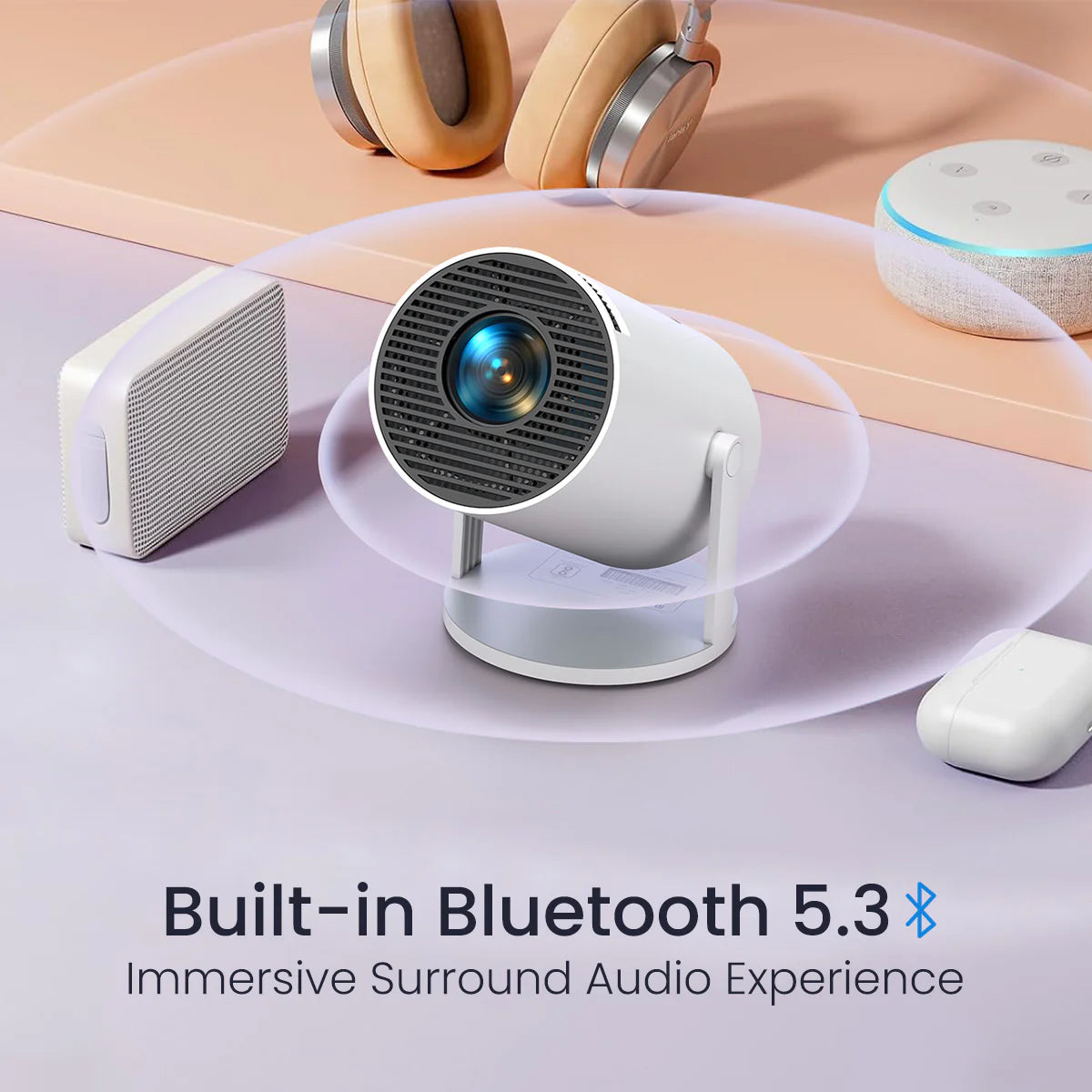 PORTRONICS Beem 440 Smart Android Projector | Smart LED Projector | 720p HD Resolution | Rotatable Design | 2000 Lumens - | Buy Online at Shwetha Computers