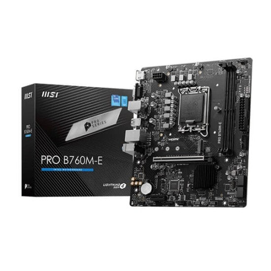 MSI PRO B760M-E DDR5 Motherboard with Intel 14th Gen CPU Support