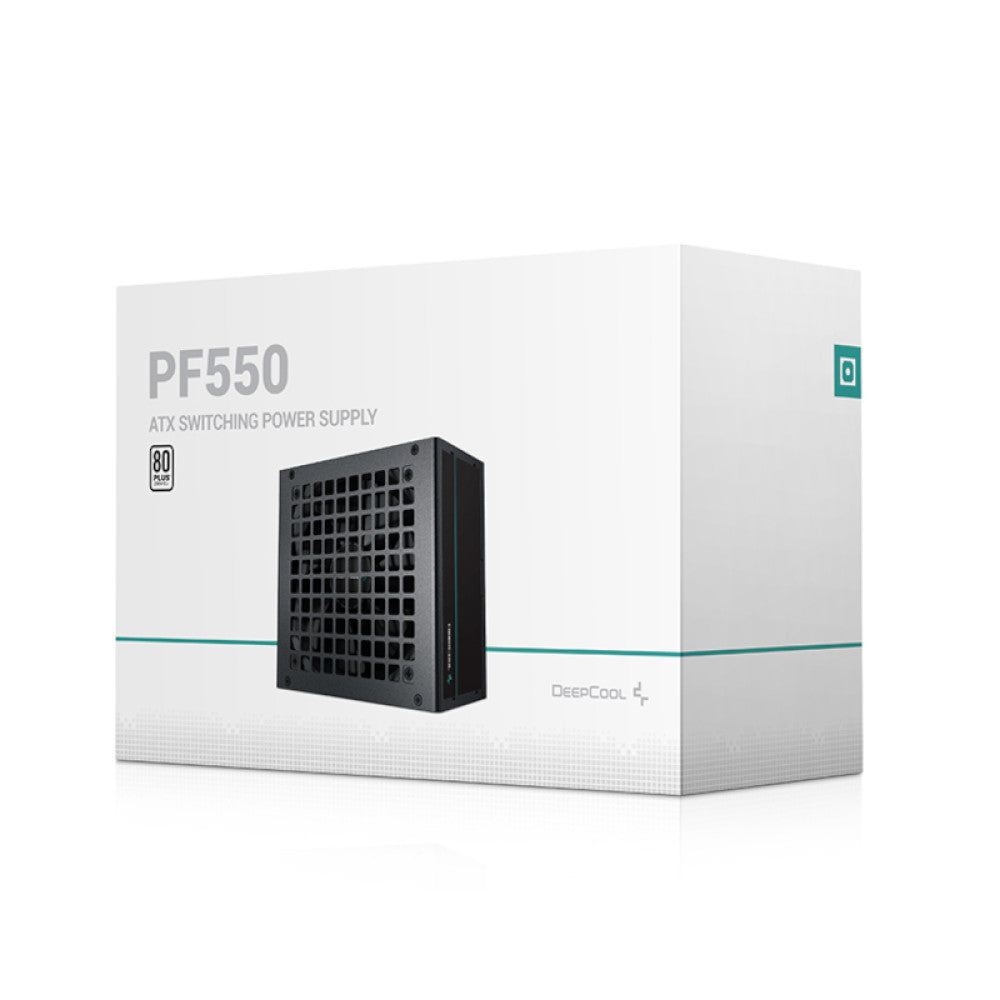 DeepCool PF550D UK Power Supply - Active PFC, 550W, 80PLUS, 120mm Fan