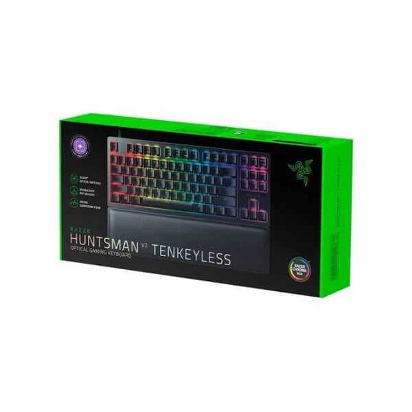 Razer Huntsman V2 Tenkeyless Mechanical Gaming Keyboard Clicky Optical Purple Switches