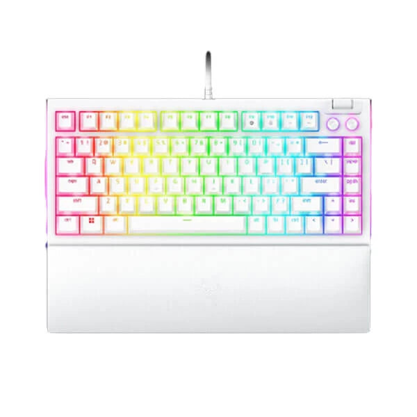 Razer BlackWidow V4 75 Percent White Mechanical Gaming Keyboard (White)